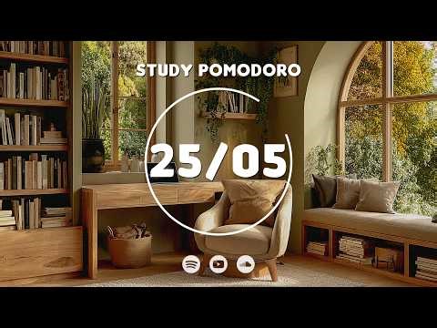 25/5 Study pomodoro | lofi for rain, Studying and Working | 4 x 25 min