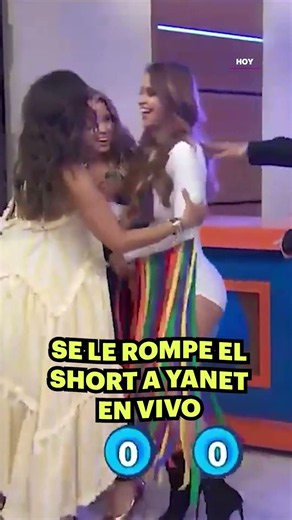 Se le rompió el short a #YANET durante un juego de Hoy 🫣 #HoyRetro