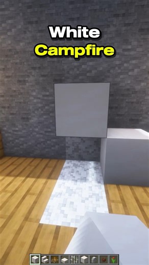 How to Make a White Campfire in Minecraft – Decoration | CupSapling #minecraft #shorts #easy