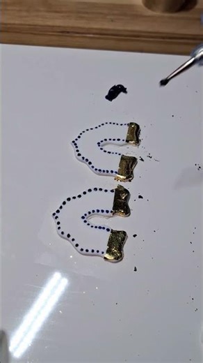 Porcelain-like polymer clay earrings