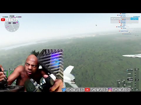 iShowSpeed PC FALLS ON HIM WHILE PLAYING FLIGHT SIMULATOR 😂