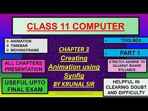 Class 11 gujarat board English medium computer chapter 3 Creating animation using synfig part 1