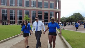 11K views · 339 reactions | Great job by President Bill Hardgrave, SGA president Atlantica Smith and VP Ansley Ecker running through the campus fountain today! ⛲️‍♂️ #GoTigersGo | #DrivenByDoing | University of Memphis | Facebook