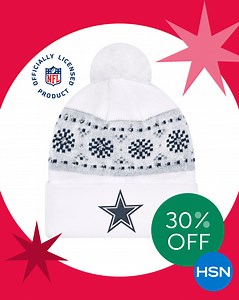 40 reactions | 30% off! New? Save $10 w/ code HSN2024. This unique & festive beanie is a must for any NFL fan looking to add a bit of holiday cheer to their wardrobe! Restrictions apply. See offer. | HSN | Facebook