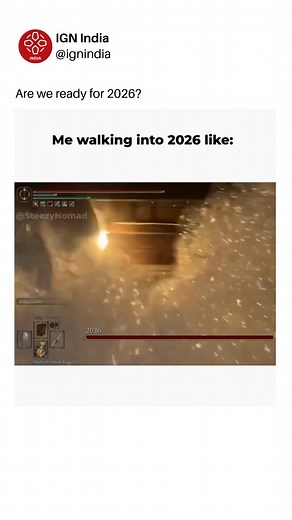 2026 is going to be make or break (via/steezy_nomad) Follow for more #DarkSouls #NewYear2026 #GamingMemes #FogWall #YouDied #SoulsBorne #EldenRing #GamingRelatable #2026Goals #FromSoftware [Dark Souls meme, player walking through fog wall, walking into 2026 template, transition to the new year, steezy_nomad clip] | IGN India
