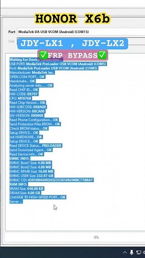 ✅Honor X6B FRP Bypass 100% Eft Pro Tool | Bypass Google Account [JDY-LX1,JDY-LX2]
