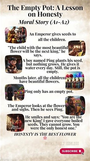 Learn English with a Story: The Empty Pot (A1-A2) #learnenglishthroughstory