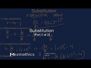 More Substitution - Inseparable Differential Equations | Mezmathics
