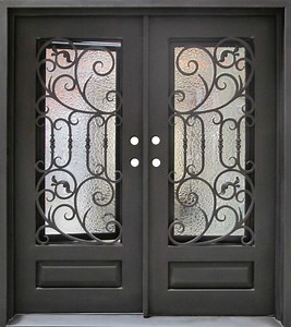 [Hot Item] Chinese Metal Steel Security Entry Doors Wrought Iron Door