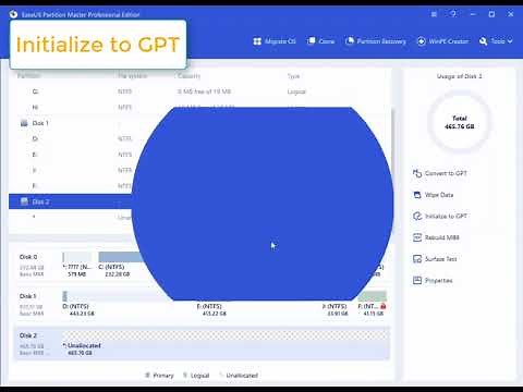 2 Simple Steps to Initialize to MBR/GPT with EaseUS Partition Master