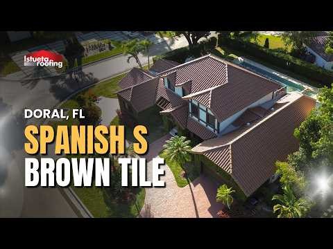 Verea Clay Spanish S Tile Roof Replacement in Brown | Doral, FL