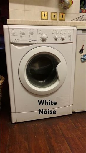 White. noise washing machine in spin mode