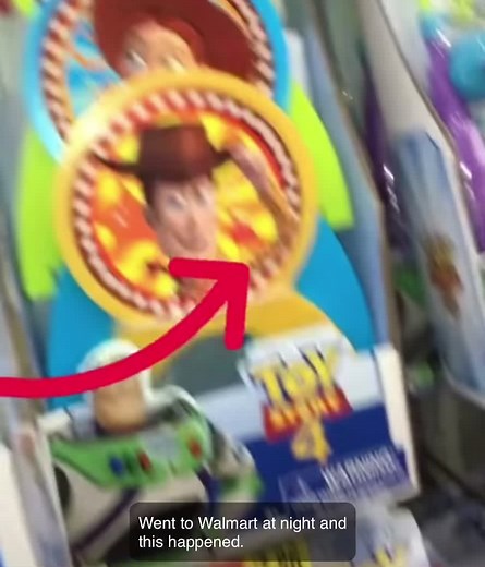 Toy Story Merchandise Display at Walmart Store
