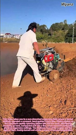 Smart Farming: How a Mini Rotary Tiller Prepares Soil for Sugarcane | Farm Machinery