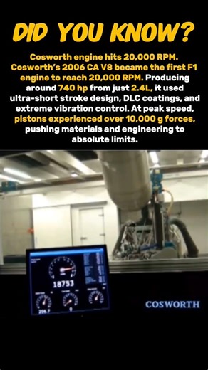 Cosworth pushing their engines to Their limit #history #formula1 #f1 #shorts