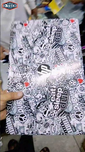 Hp laptop wrap with stickers bomb design vinyl