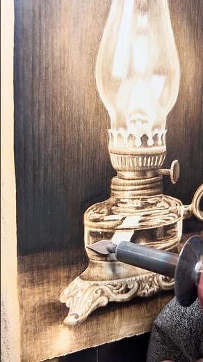 Burning Impossible Textures into Wood #pyrography #satisfying #woodart