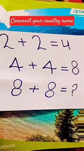 2 + 2=4, 4 + 4=8,8 + 8=?, I don't know 🫵