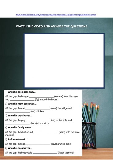 Present Simple Exercise activity