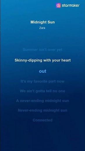 Midnight Sun by Zara Larsson [Karaoke Version] Instrumental with Lyrics #starmaker #karaoke