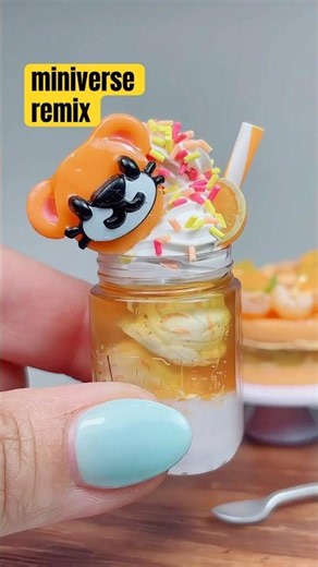 Miniverse Orange Cream Float Remix 🧡🍊✨ #miniverse #makeitmini #miniature #shorts