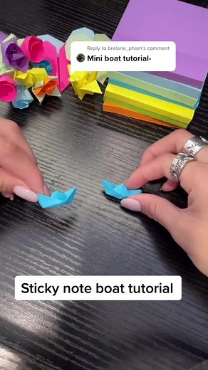 Reply to @brelana_pham sticky note boat tutorial