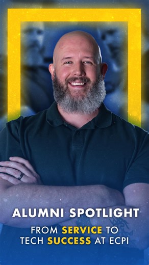 After 13 years in the military as a diesel mechanic, Daniel Runion was ready to rebuild his path with computers instead of engines. “Before I started, I barely knew how to turn on a computer. Now I’m a network engineer… I love it. I absolutely love it.” It’s never too late to start over. #ECPIUniversity #cybersecurity #networkengineer #veteran | ECPI University