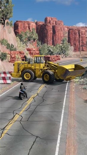 Realistic Highway Car Crashes #455 #shorts #beamngdrive