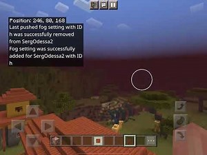 How to use command fog in Minecraft on iPad Pro