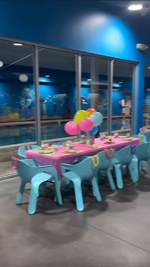 Nothing will warm your winter birthday more than a Goldfish Birthday 🎂 Party! Offered on most Saturdays throughout the year - these parties are in high demand! Goldfish Swim School takes care of all of the details, setup, and cleanup for you. Our indoor pool party options help you give your child the most talked-about birthday party of the year. Dedicated Lifeguards, party staff, invitations, paper goods & more provided. All held in our tropical 🏝️ facility that is exclusively yours for the ev