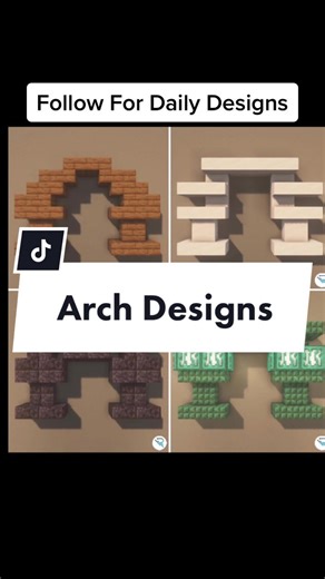 Arch Designs! #minecraft #minecrafttutorial #minecraftbuilding #minecraftdesigns #foryou #minecrafter