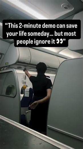 Be honest… do you listen to the demo or ignore it?✈️#subscibe #flightattendant #aviation #aircraft