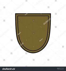 Shield Shape Gold Icon Simple Flat Stock Vector (Royalty Free) 644184580 | Shutterstock