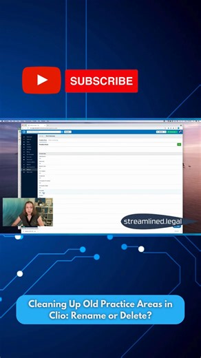 🔥 Cleaning Up Old Practice Areas in Clio: Rename or Delete? Managing your practice areas in Clio can get messy over time — especially when older matters are still tied to outdated practice areas. Once you've identified which matters are using that old practice area and you update them, Clio will finally allow you to delete it. 👉 For example, if no matters are tagged as “Corporate,” you can safely remove it. But here’s the real question many firms face: Should you update every single matter… or