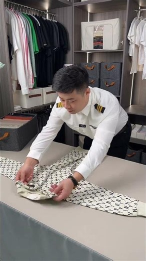 A simple tutorial on folding a hoody jacket for clothing storage and space-saving