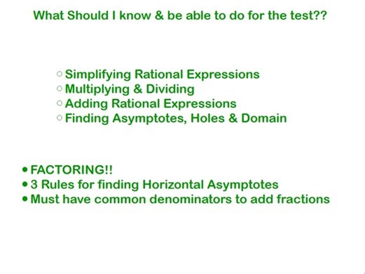 Unit 4: Rational Expressions