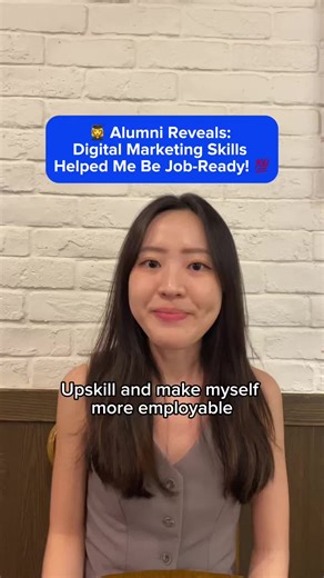 📣 Stand Out at Work Like Hui Jin Did with Digital Marketing Skills Employers Want! Now, she feels more confident, more employable, and her work speaks for itself. 🚀 Upskill like Hui Jin and get ahead in the digital space. Enrol now! #digitalmarketing #digitalmarketingtips #employability #2026resolutions #community