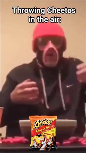 THROWING Cheetos in the air 🙌 💨 #foodshorts #funny #asmr #comedy #asmrfood #memes