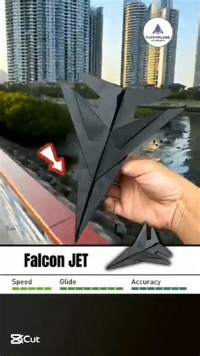 HOW TO MAKE EASY FALCON AIRPLANE✈️ .#homemadepapercraft #diy