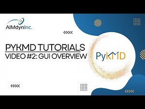 General GUI Overview and Walkthrough | PyKMD Tutorial Series #2