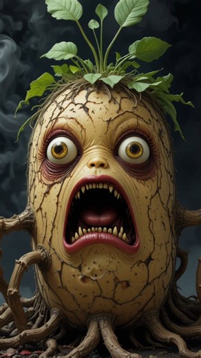 “Normal vs Creepy Vegetables 👀 | Cute Veggies into Horror Monsters Transformation” #shorts #horror