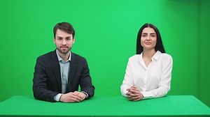 News Reporters Sits Studio Looks Into Stock Footage Video (100% Royalty-free) 1098928963 | Shutterstock