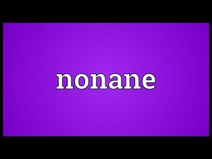 Nonane Meaning