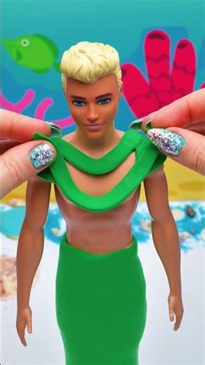 How Ken Met Mermaid 🧜‍♀️💍 DIY Underwater Wedding Outfits for Dolls