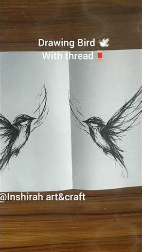 Drawing Bird🕊️ with thread🧵