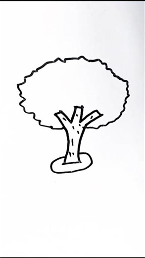 Tree Drawing Easy 🤗 গাছ আঁকা #shorts #ytshorts #art