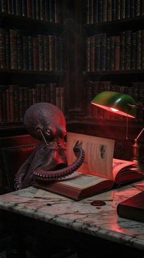 The Most Intelligent Reader! 🐙📖 #Shorts #AIArt