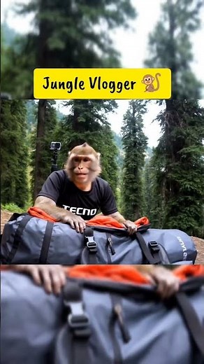 Monkey Vlogger Takes Over the Jungle! 🐵🎥