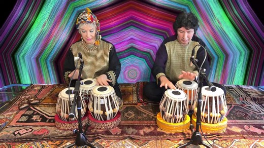 100K views · 5K reactions | Tabla for Two performing a new composition by Masood Omari, “World Prayer for Peace” New Music for the New World Tabla Trang (all Tabla) played by Masood Omari and Abigail Adams Greenway 2 tabla players 6 tabla 6 beats Playing for Peace Recorded and edited by Conrad Osipowicz of Blue Room Productions | Tabla For Two | Facebook