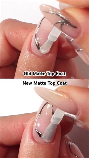This is for the chrome lovers 🪩 Our new Matte Top Coat is unmatched for isolated chrome designs🩶